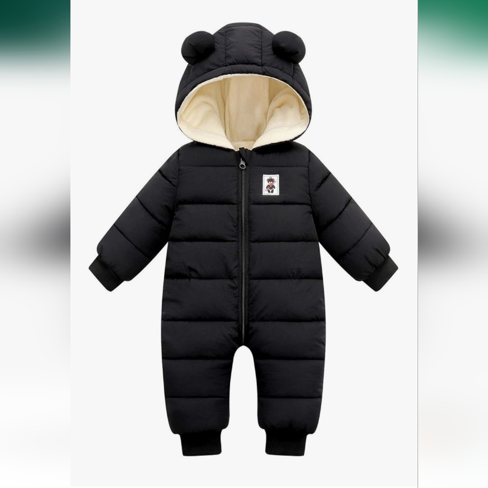 Cozy Black Kids One Piece 18-24m